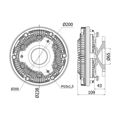 Spojka ventilátora chladenia MAHLE CFC 21 000S