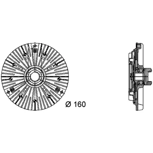 Spojka ventilátora chladenia CFC 69 000P /MAHLE/ - obr. 1