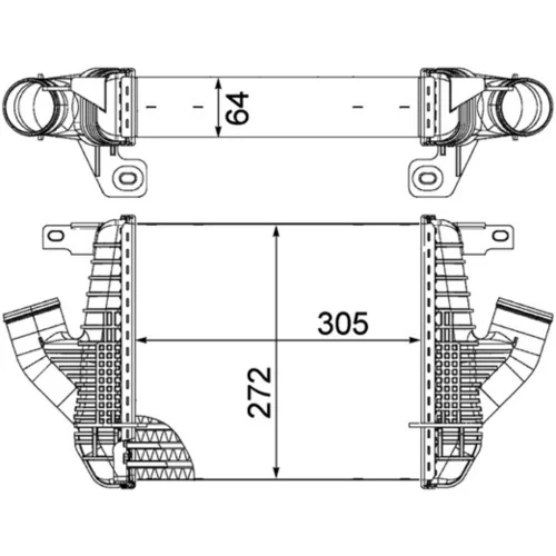 Chladič plniaceho vzduchu MAHLE CI 237 000P - obr. 1