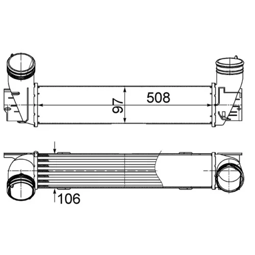 Chladič plniaceho vzduchu MAHLE CI 489 000S - obr. 1