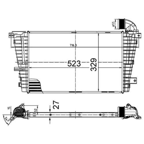 Chladič plniaceho vzduchu MAHLE CI 513 000S