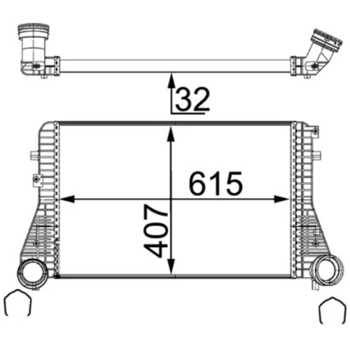 Chladič plniaceho vzduchu MAHLE CI 83 000S - obr. 1