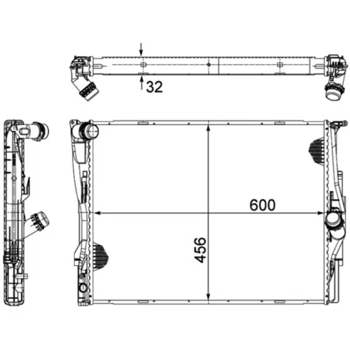 Chladič motora MAHLE CR 1088 000P - obr. 1