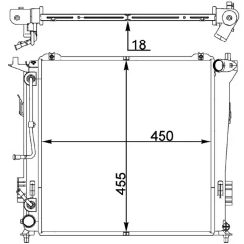 Chladič motora CR 1404 000P /MAHLE/ - obr. 1