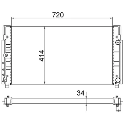 Chladič motora MAHLE CR 1533 000S - obr. 4