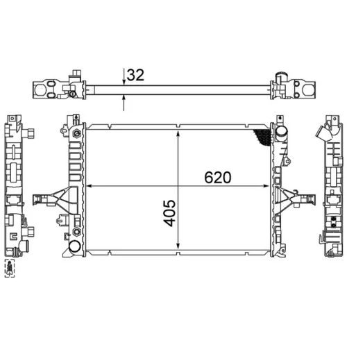 Chladič motora CR 1547 000S /MAHLE/ - obr. 1