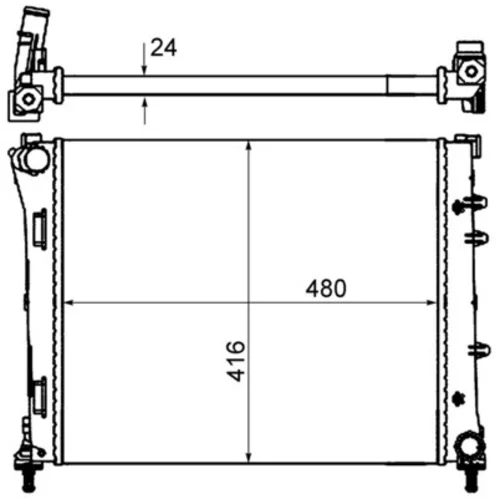 Chladič motora MAHLE CR 2000 000S