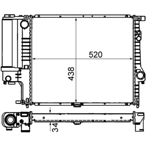 Chladič motora MAHLE CR 244 001S