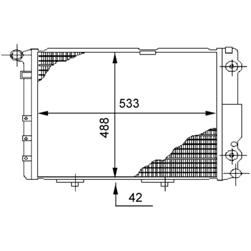 Chladič motora CR 294 000S /MAHLE/ - obr. 1