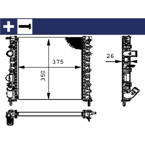 Chladič motora MAHLE CR 308 000S