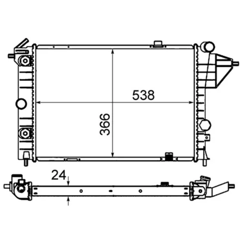 Chladič motora MAHLE CR 439 000S