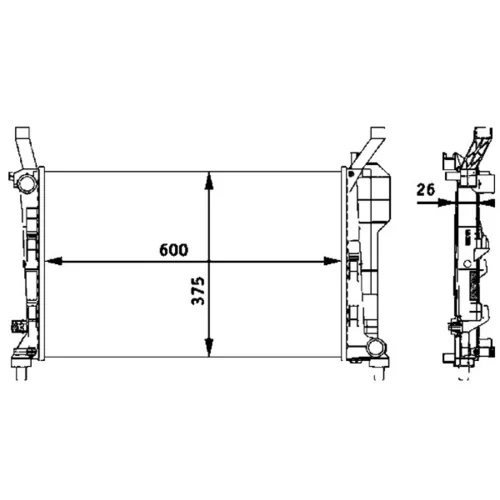 Chladič motora MAHLE CR 660 000P - obr. 1