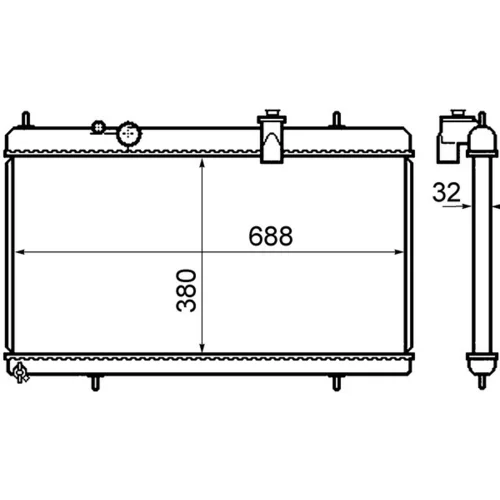 Chladič motora MAHLE CR 801 000S