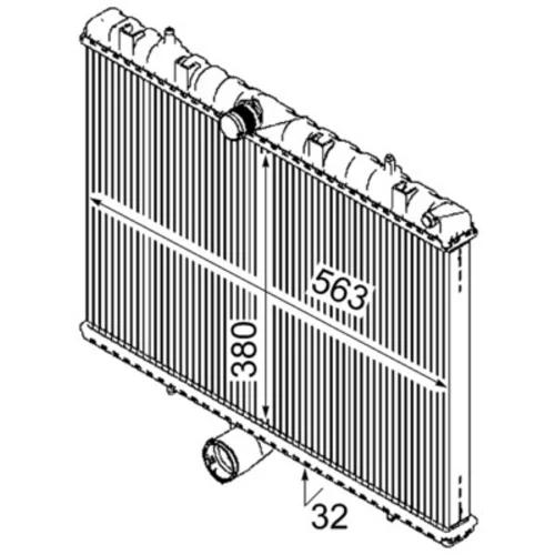 Chladič motora MAHLE CR 889 000S - obr. 1