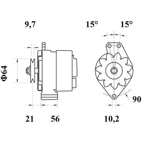 Alternátor MAHLE MG 113 - obr. 2