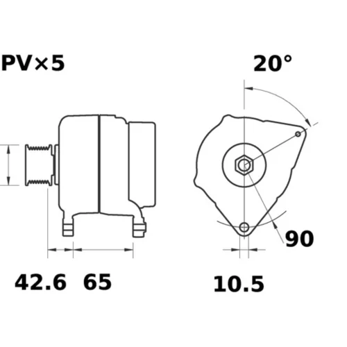 Alternátor MAHLE MG 256 - obr. 4