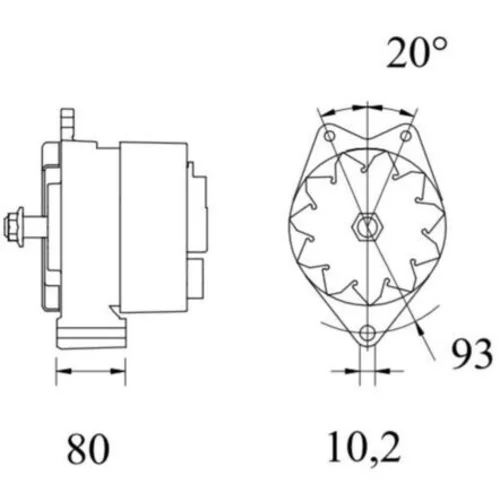 Alternátor MAHLE MG 820 - obr. 4