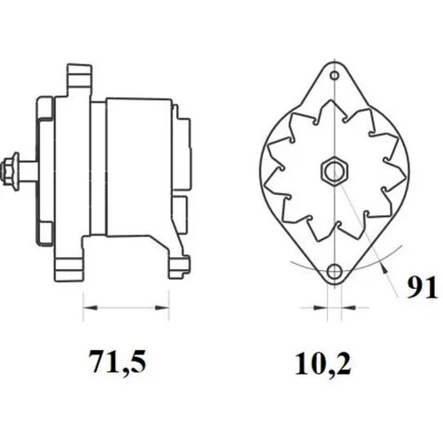 Alternátor MAHLE MG 821 - obr. 1