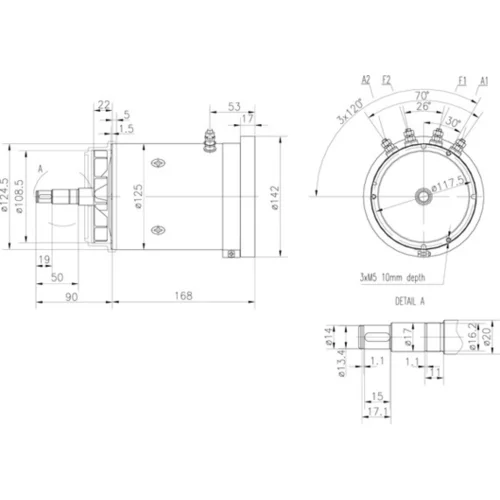 Elektromotor MAHLE MM 160 - obr. 1