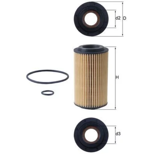 Olejový filter MAHLE OX 153D4