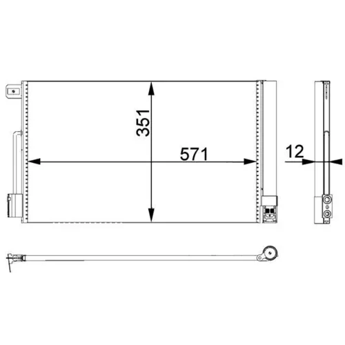 Kondenzátor klimatizácie MAHLE AC 367 000P - obr. 1