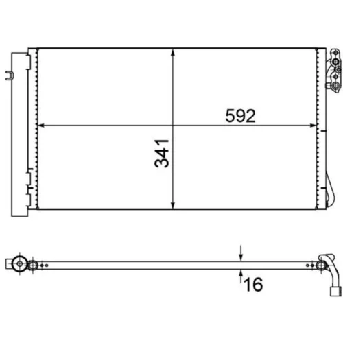 Kondenzátor klimatizácie MAHLE AC 414 001S