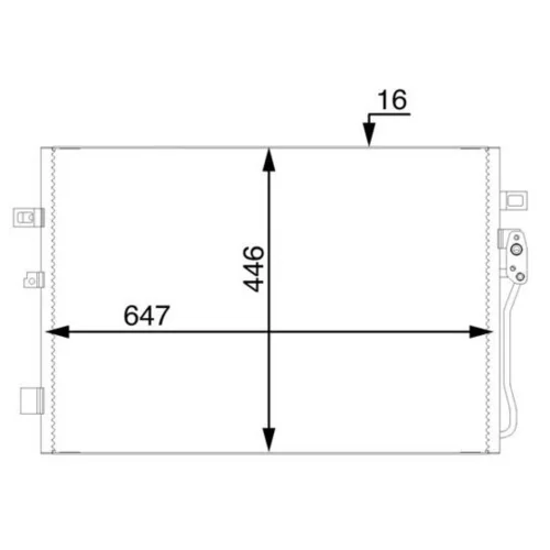 Kondenzátor klimatizácie AC 46 000S /MAHLE/