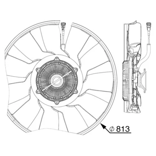 Ventilátor chladenia motora MAHLE CFF 516 000P - obr. 1