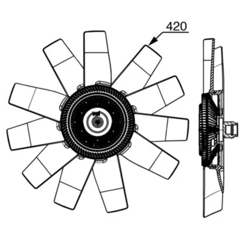 Ventilátor chladenia motora MAHLE CFF 530 000P - obr. 1