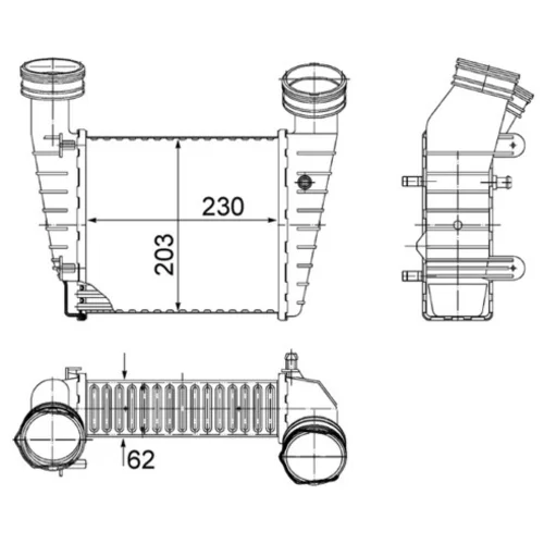 Chladič plniaceho vzduchu MAHLE CI 347 000S - obr. 1