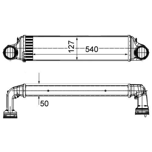 Chladič plniaceho vzduchu CI 488 000S /MAHLE/ - obr. 1