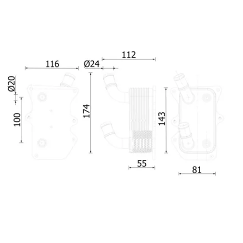 Chladič motorového oleja MAHLE CLC 276 000S