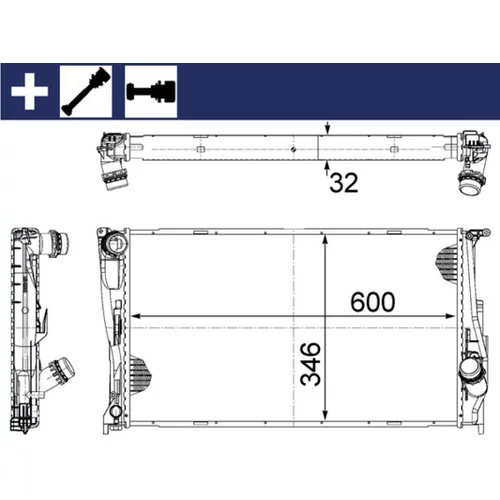 Chladič motora MAHLE CR 1086 000S