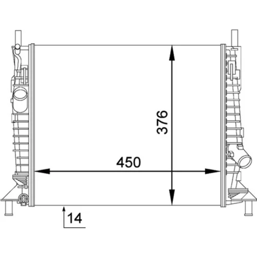 Chladič motora MAHLE CR 1352 000P