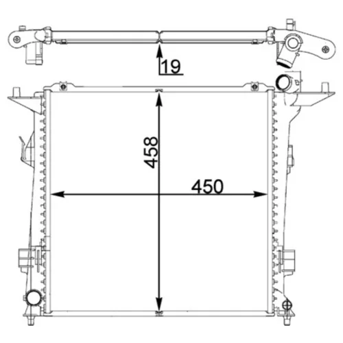 Chladič motora MAHLE CR 1401 000P - obr. 3