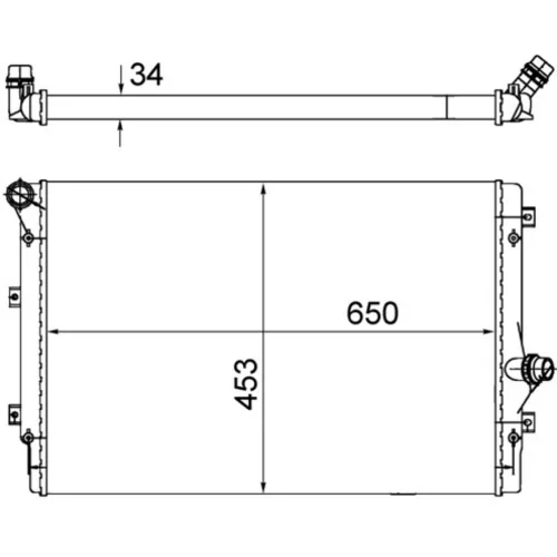 Chladič motora MAHLE CR 1539 002S