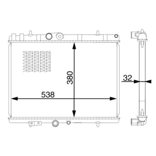 Chladič motora MAHLE CR 1599 000S - obr. 1