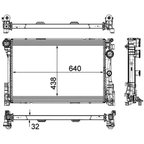 Chladič motora CR 1684 000P /MAHLE/