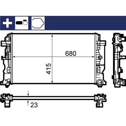 Chladič motora MAHLE CR 1710 000S