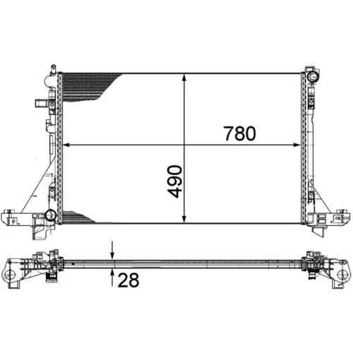 Chladič motora MAHLE CR 1770 000P - obr. 1