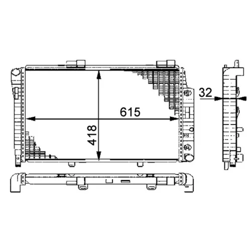 Chladič motora MAHLE CR 270 000P - obr. 1