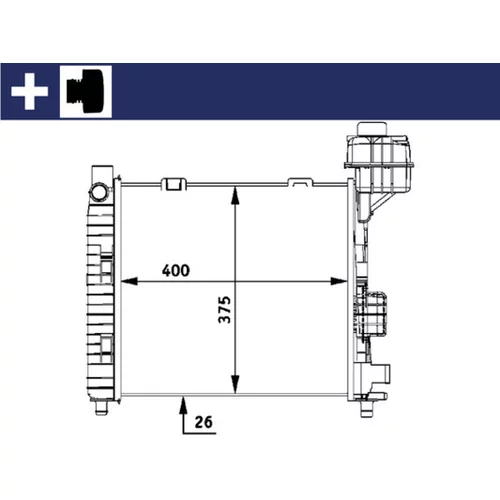 Chladič motora MAHLE CR 322 000S