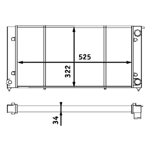 Chladič motora MAHLE CR 340 001S - obr. 17