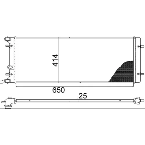 Chladič motora MAHLE CR 368 001S