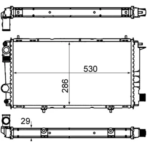 Chladič motora MAHLE CR 431 000S - obr. 1