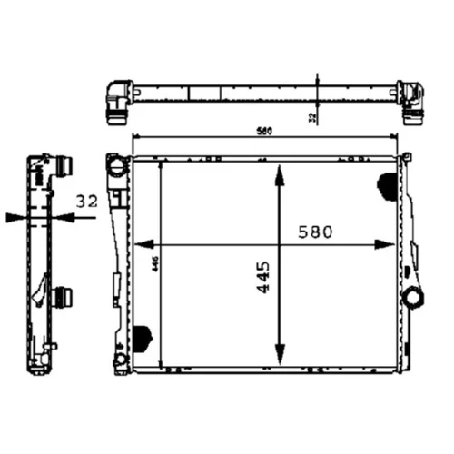 Chladič motora CR 455 000P /MAHLE/ - obr. 1