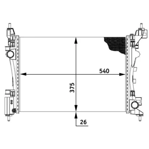 Chladič motora MAHLE CR 773 000P