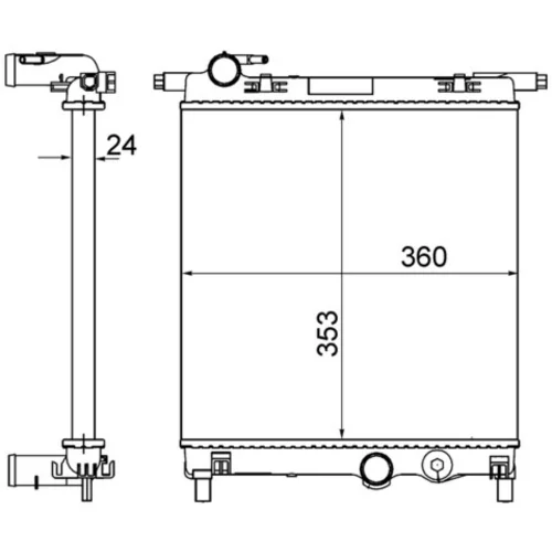 Chladič motora MAHLE CR 831 001S