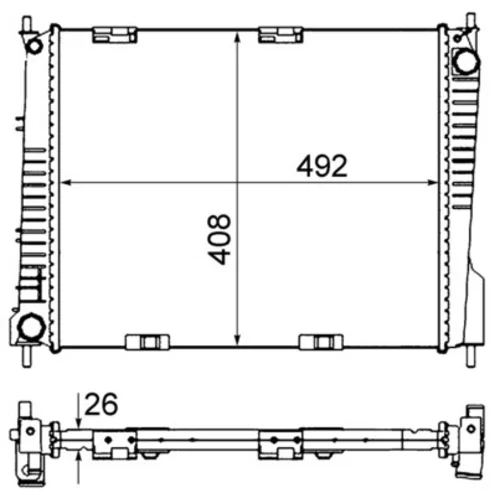 Chladič motora MAHLE CR 841 000S