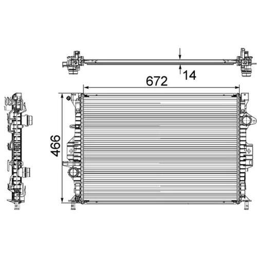 Chladič motora MAHLE CR 906 000S - obr. 11